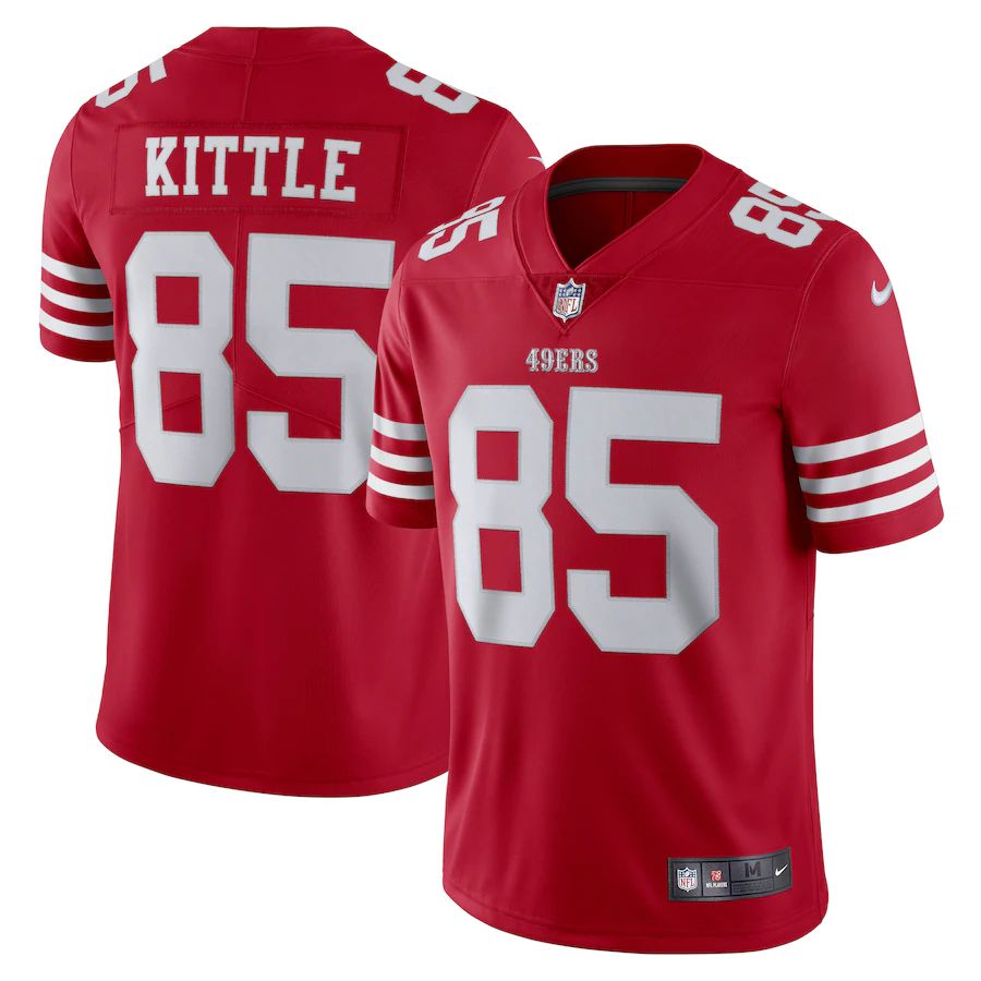 Men San Francisco 49ers 85 George Kittle Nike Scarlet Vapor Limited NFL Jersey